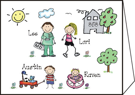 Pen At Hand Stick Figures - Full Color Gift Enclosure Cards (GEFO-1) Pen At Hand Stick Figures - Full Color Gift Enclosure Cards (GEFO-1)